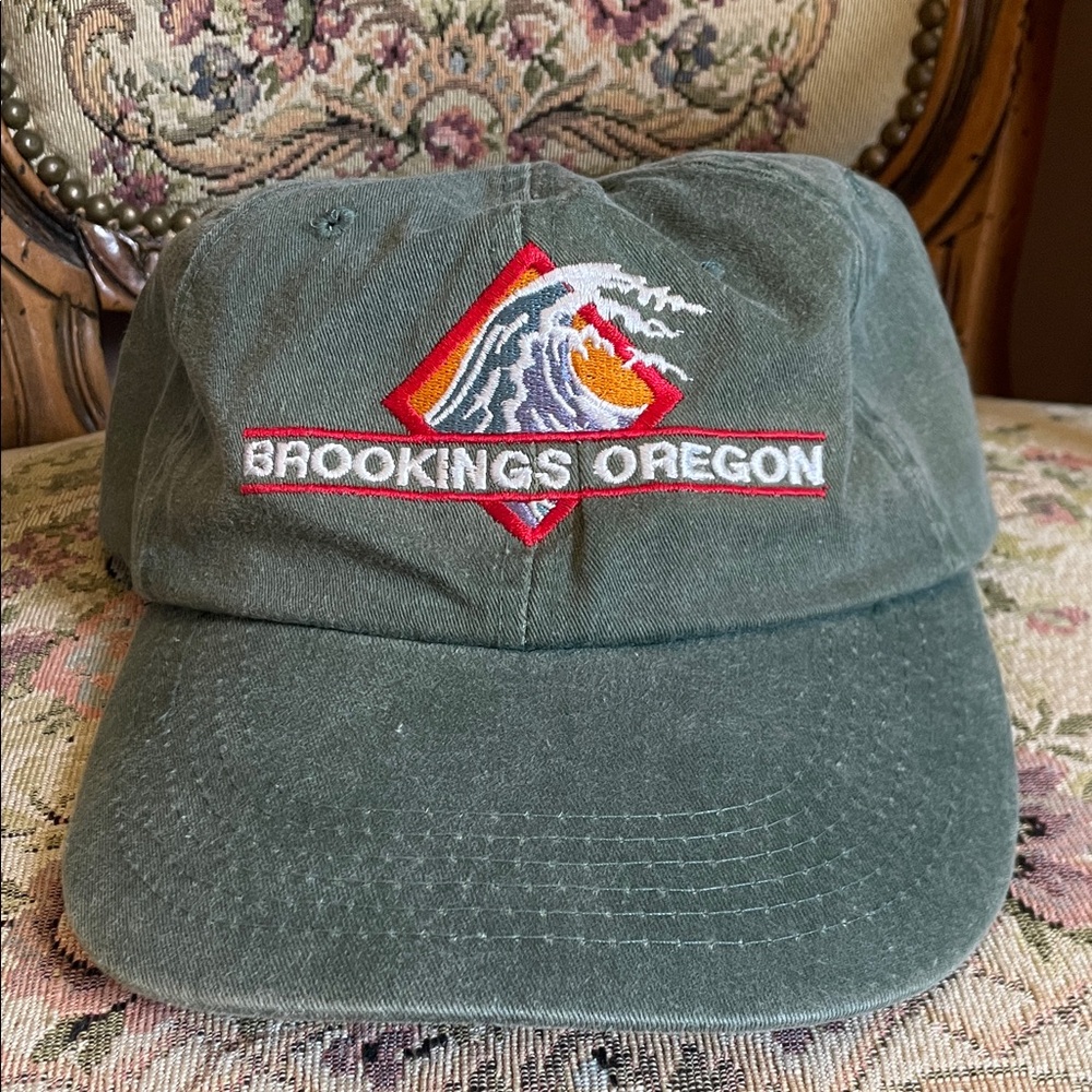 Vintage Green Brookings Oregon Hat